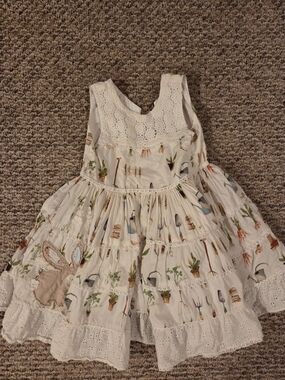 Next Bunny Garden Embroidered Dress